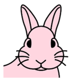 Rabbit of dot picture sticker #8994717