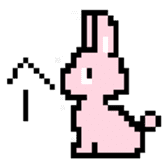 Rabbit of dot picture sticker #8994719