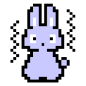 Rabbit of dot picture sticker #8994720