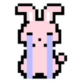 Rabbit of dot picture sticker #8994721