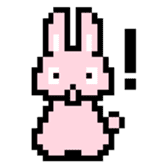 Rabbit of dot picture sticker #8994722