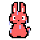 Rabbit of dot picture sticker #8994724