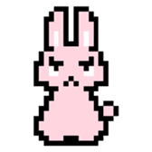 Rabbit of dot picture sticker #8994728