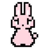 Rabbit of dot picture sticker #8994729