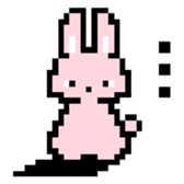 Rabbit of dot picture sticker #8994735