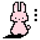 Rabbit of dot picture sticker #8994735