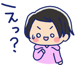 Pretty casual girl of the short hair sticker #8995542