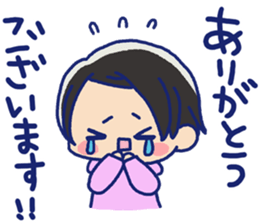 Pretty casual girl of the short hair sticker #8995543