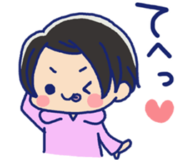 Pretty casual girl of the short hair sticker #8995545