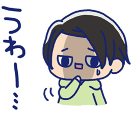 Pretty casual girl of the short hair sticker #8995547