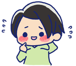 Pretty casual girl of the short hair sticker #8995551