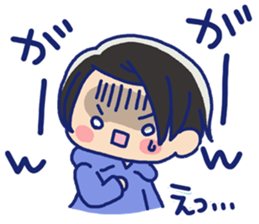 Pretty casual girl of the short hair sticker #8995553