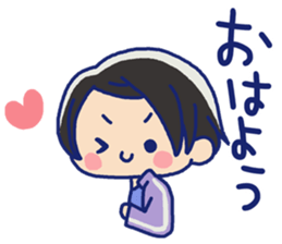 Pretty casual girl of the short hair sticker #8995557