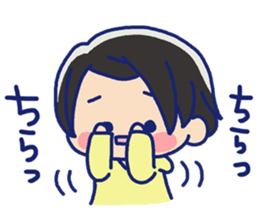 Pretty casual girl of the short hair sticker #8995560