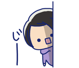 Pretty casual girl of the short hair sticker #8995563