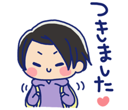 Pretty casual girl of the short hair sticker #8995566