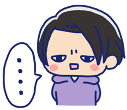 Pretty casual girl of the short hair sticker #8995568