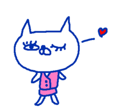 The cat female worker. sticker #8997003