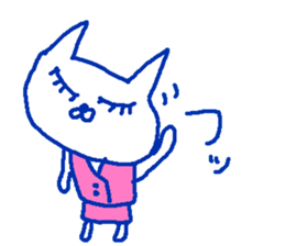The cat female worker. sticker #8997008