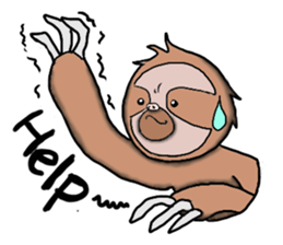 Amusing sloth sticker #8997755