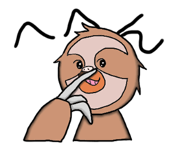 Amusing sloth sticker #8997762