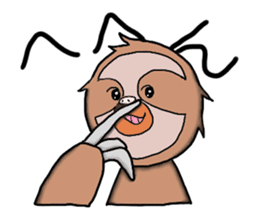 Amusing sloth sticker #8997762