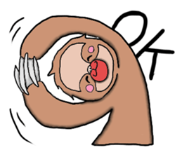 Amusing sloth sticker #8997766