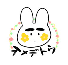 Eyebrous Rabbit sticker #8997859