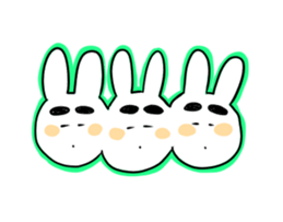 Eyebrous Rabbit sticker #8997865