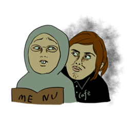 cafe clerk MIKA sticker #8997944