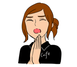 cafe clerk MIKA sticker #8997947