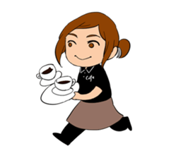 cafe clerk MIKA sticker #8997949