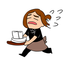 cafe clerk MIKA sticker #8997952