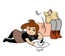 cafe clerk MIKA sticker #8997954