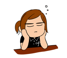 cafe clerk MIKA sticker #8997955