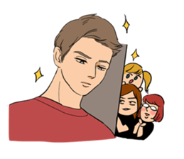 cafe clerk MIKA sticker #8997960