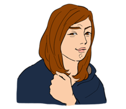 cafe clerk MIKA sticker #8997970