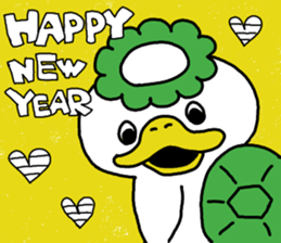 Pretty New Year's card sticker #8999222