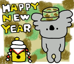 Pretty New Year's card sticker #8999223