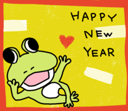 Pretty New Year's card sticker #8999224