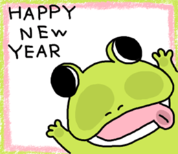 Pretty New Year's card sticker #8999225