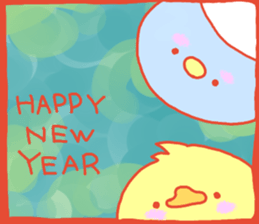 Pretty New Year's card sticker #8999226
