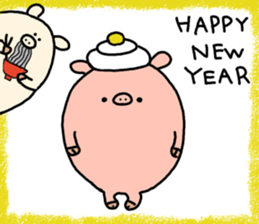 Pretty New Year's card sticker #8999231