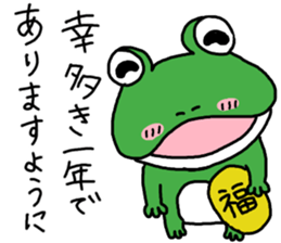 Pretty New Year's card sticker #8999247