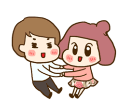 Extremely cute couple sticker #8999503