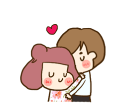 Extremely cute couple sticker #8999508