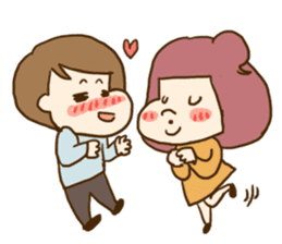 Extremely cute couple sticker #8999509