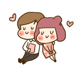 Extremely cute couple sticker #8999511