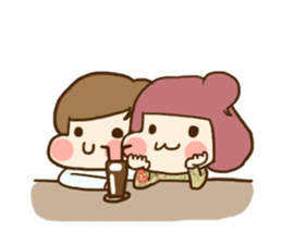 Extremely cute couple sticker #8999524