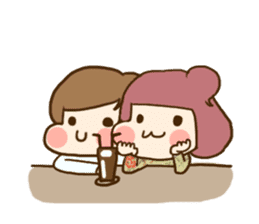 Extremely cute couple sticker #8999524